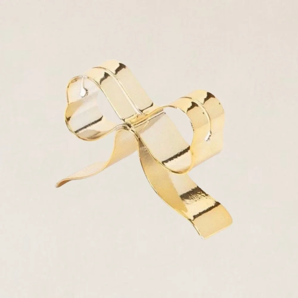 Gold Bow Place Card Holders Set of 8 Wedding Table Decor Name Card Stands NEW